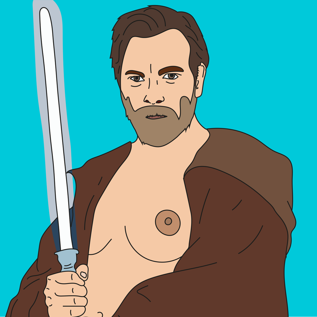 crudelyofficial's tweet photo. Obi-Wan Kenobi with Tits.
#celebritieswithtits #beardweek https://t.co/znHwoYLpu8