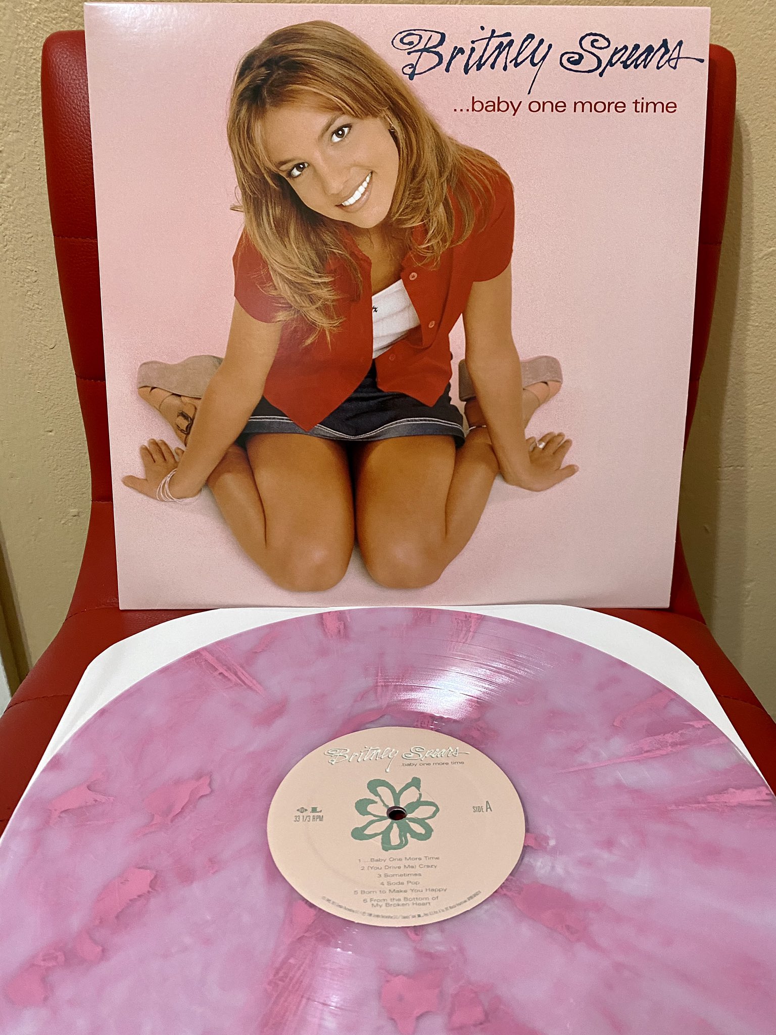 Rodolfo Britney Spears Baby One More Time Urban Outfitters Clear Vinyl With Pink Splatter Vinyl