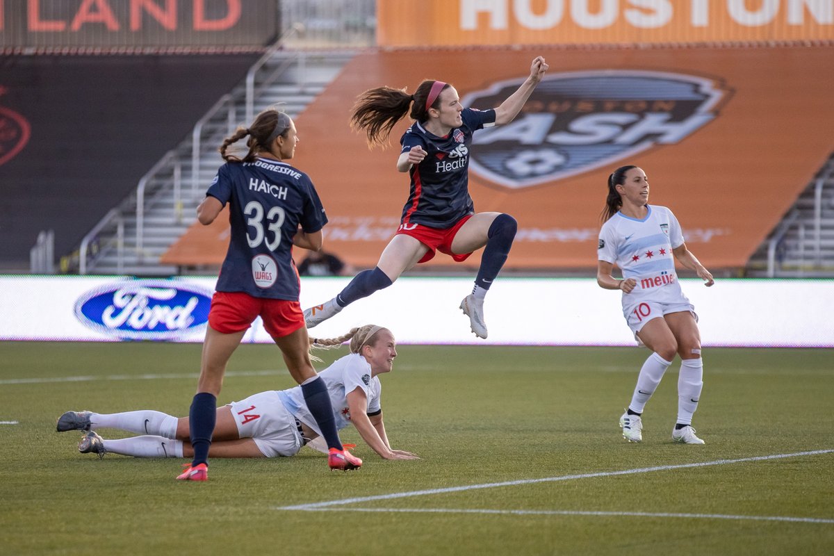 WashSpirit's tweet photo. ANSWER: Rose Lavelle! In the eighth minute of the first match against the Chicago Red Stars, Rose got the scoring started for the Spirit in Utah.

#SpiritTrivia sponsored by @fairfaxoms https://t.co/xz0LPurv1f