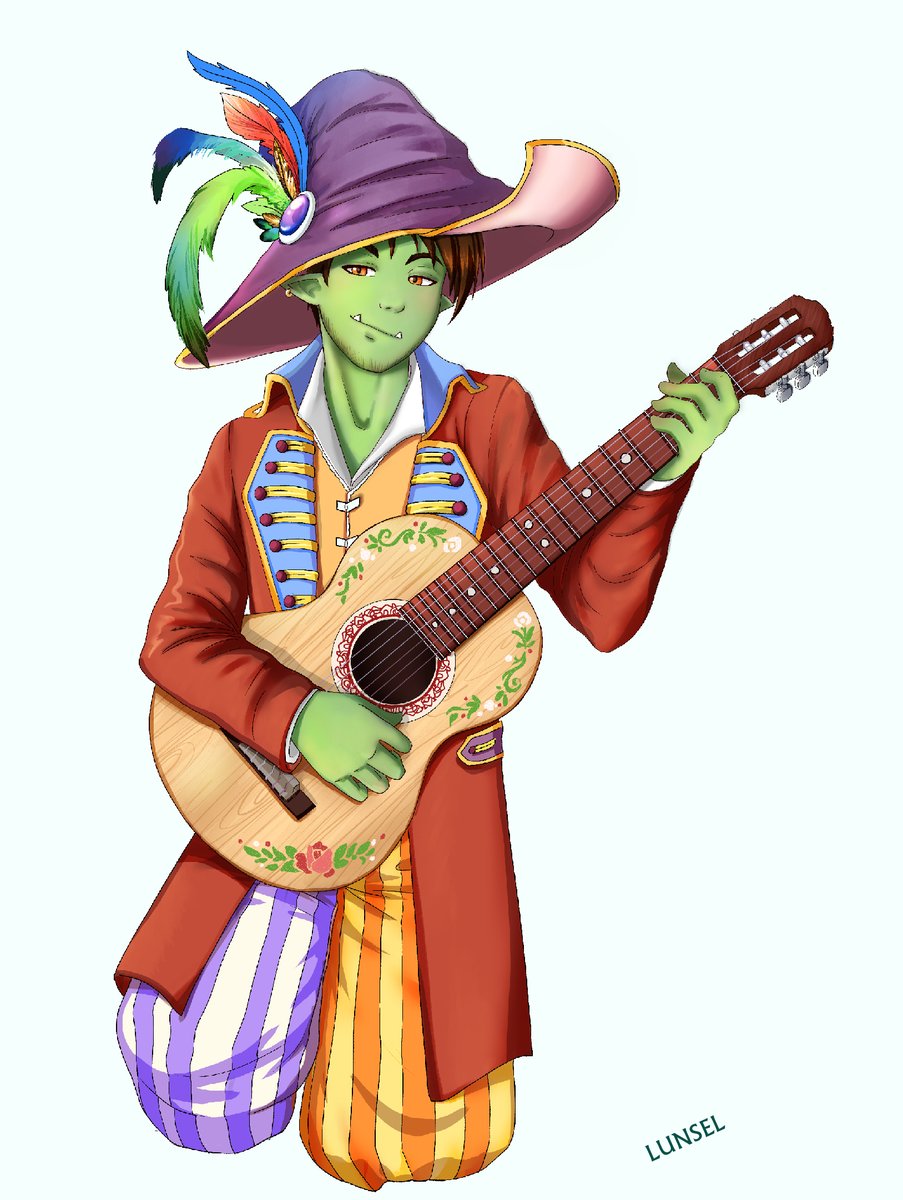 LunaSelenium's tweet photo. Finally I finished to paint Kerak, the semiorc bard played by @R0bTeal in our D&D campaign.
#dnd #dndart #dungeonsanddragons #semiorc https://t.co/Cu0907oILV