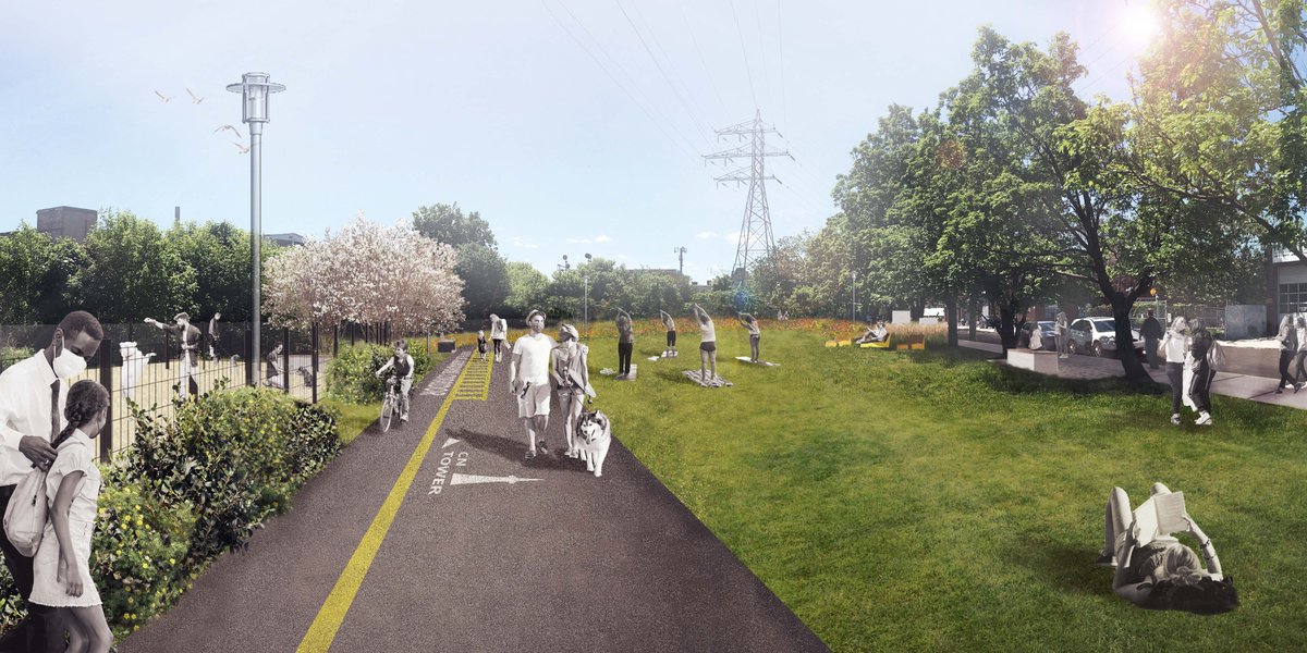 DTAHtoronto's tweet image. We&apos;re excited to share project updates including renderings for #GreenLineTO! A @TorontoPFR virtual public meeting for Geary Ave Park Expansion will be held on July 7, 2020, from 6:30-8PM. This project will be one of the first new parks in the Green Line dtah.com/news/2020-06-2…