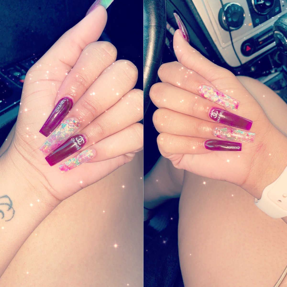 ISitPretty_'s tweet image. Let’s Talk About How My Nail Tech Slayed This Set On Me Today!!! #Nailfies #Nails