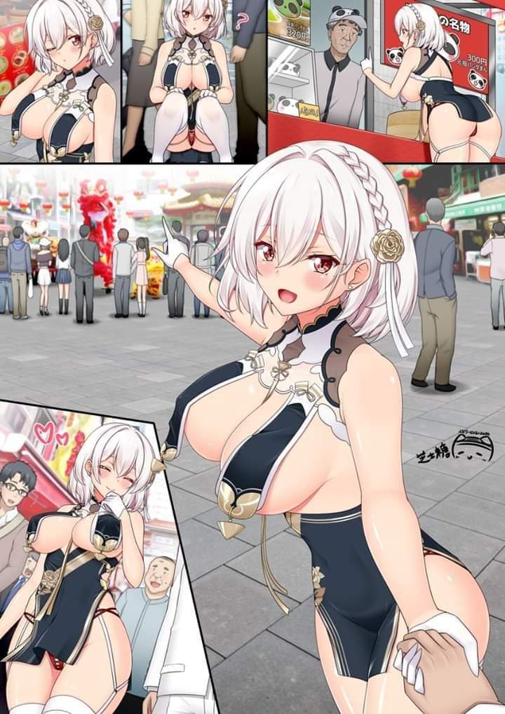 FenDaughters's tweet photo. "Look!! We finally arrived! My... There's a big crowd here!"

The maid said holding reader's hand, she smiles happily as she is wearing a... Quite suggestive dress, but she doesn't mind ppl looking at her, as long as she is with her lovely date~

#DateRP picky with replies uwu https://t.co/0NSj5qQlFx