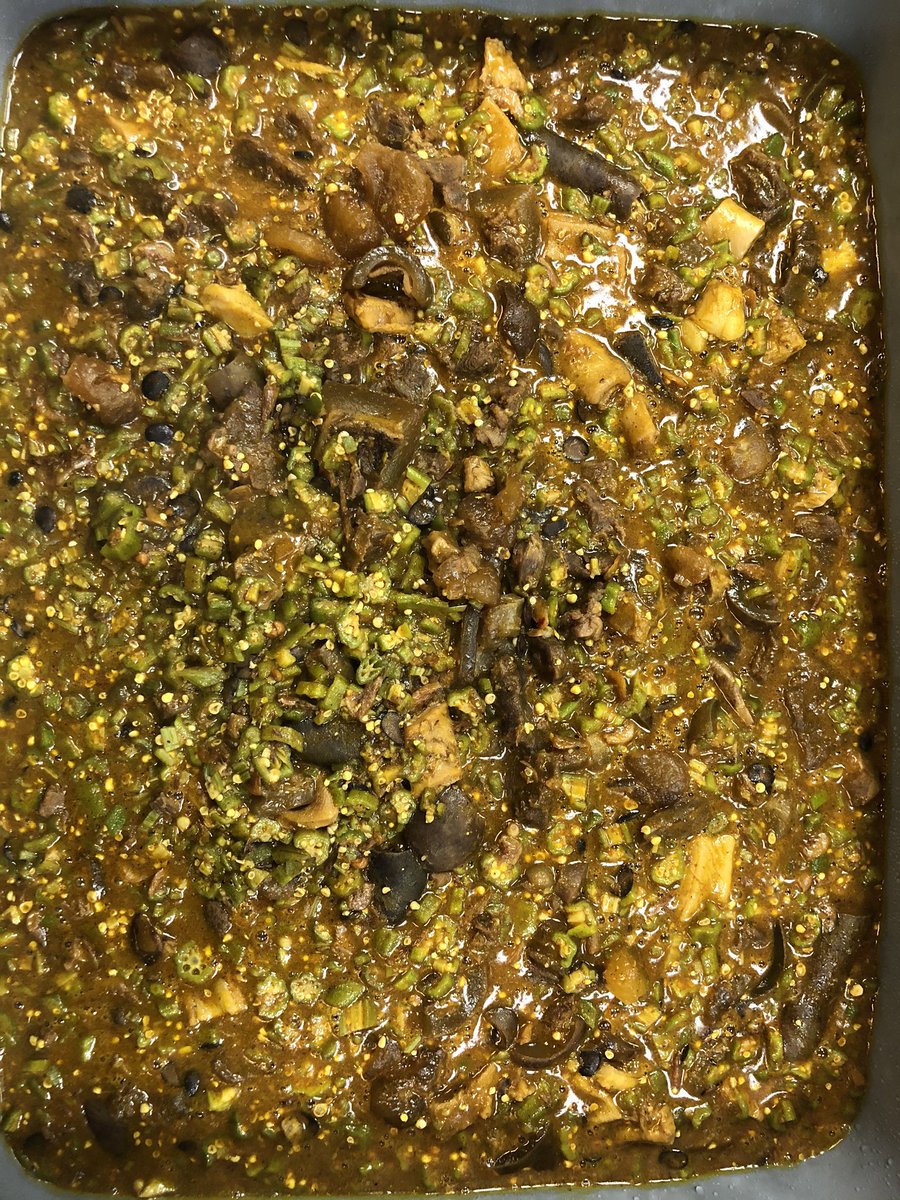 TheTobiSmith's tweet photo. - 45lbs of “draw soup” (okra + ogbono) - Ponmo, shaki, beef, tendon, crayfish #WorkFiles https://t.co/E7r65Vm3sF