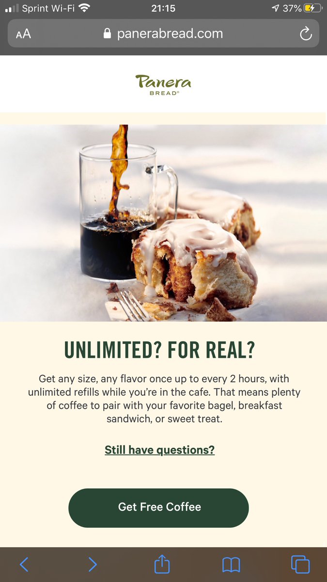 AliCattt95's tweet photo. @panerabread Please clear this up for me, I have redeemed my coffee 2 different days at 2 different locations in Orlando, FL and both times I had to pay for the flavor that your website is advertising as free. Are flavors free or not? https://t.co/q35gmhDu4Q