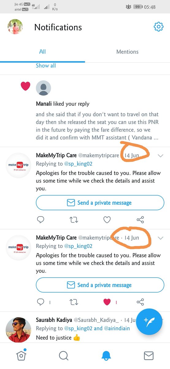sp_king02's tweet photo. @makemytripcare @MitalPa17679278 @ndtv @consumercourtin @MoCA_GoI I got same answer on 24-june if I calculate then Today is last day from your side. Am i right @makemytripcare?On 14june you said that you will assist us but I not get proper answer behind this.@ndtv @narendramodi @rashtrapatibhvn @DrSJaishankar @CMOGuj @GujaratPolice @CyberDost https://t.co/l4Jve6eyz8