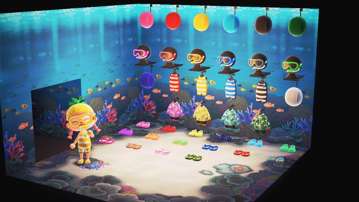cabidinger's tweet photo. Full Wet Suit &amp; Swimming Catalog Party! 

All 8 Wet Suits
All 6 Snorkels
All 8 Swim Caps
All 8 Flip Flops
All 8 Swim Sandels
A few water shoes that someone graciously donated!

https://t.co/WzywtNmV87

#acnhtrades #acnhtrading #AnimalCrossingNewHorizon https://t.co/9IfLIWIRcf