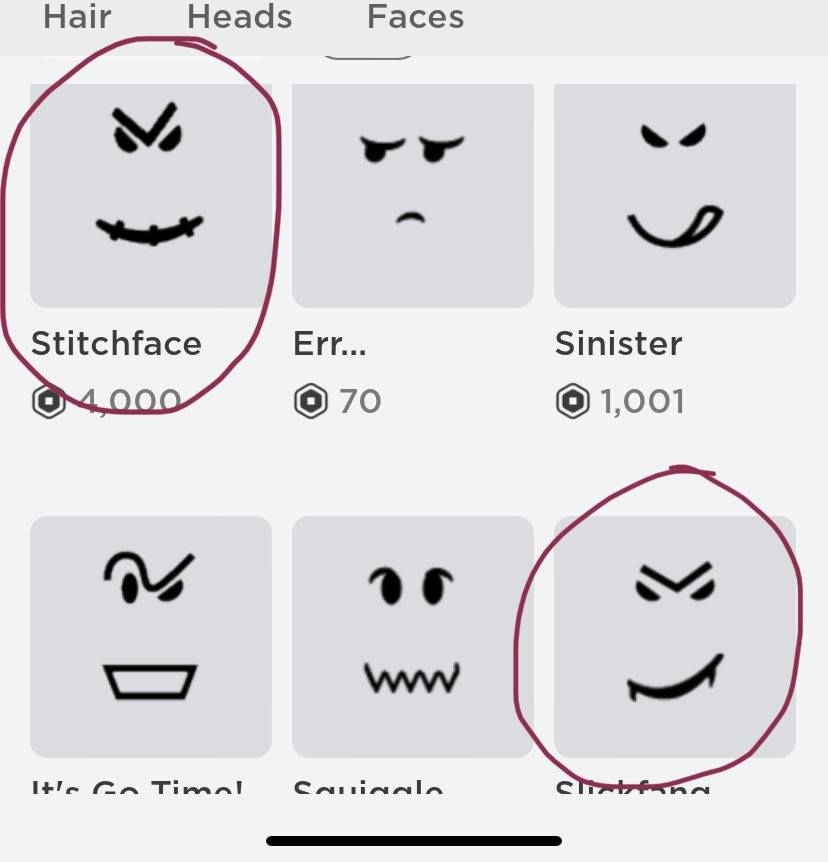 Sinister Face - Roblox