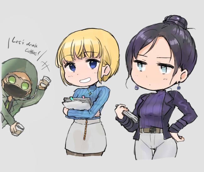 Natalie_Paquette ,レイス(APEX) 「「私はレイス。仕事の邪魔しないでね。」

#ApexLegends #Apex 」|つづやのイラスト