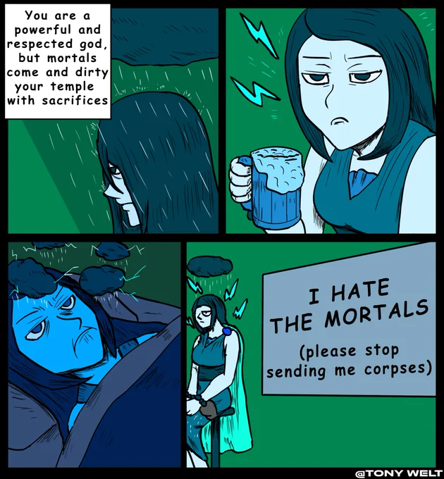Damn mortals and their dirty sacrifices 