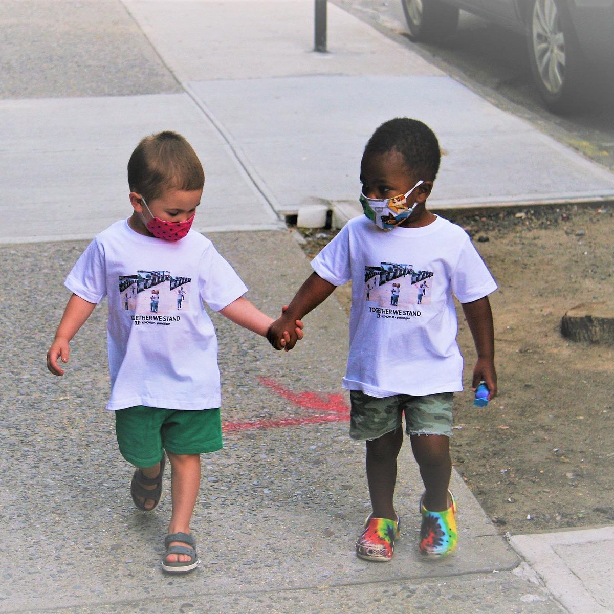 enews's tweet photo. Remember the viral video of the two boys running to hug each other? Well, Maxwell &amp; Finnegan have once again teamed up for a campaign by BOY MEETS GIRL to promote anti-racism. ❤️(@boymeetsgirlusa / wellegan) https://t.co/FN0teV6R2e