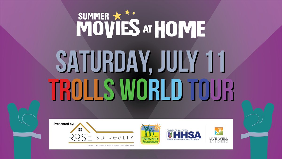 The Summer Movies at Home series kicks off with "Trolls World Tour" on Saturday, July 11! Stream the movie at home &amp; download our interactive activity kit for Trolls-themed activities, like a DIY rubber band guitar &amp; a musical scavenger hunt. Learn more: bit.ly/3ioGwCt