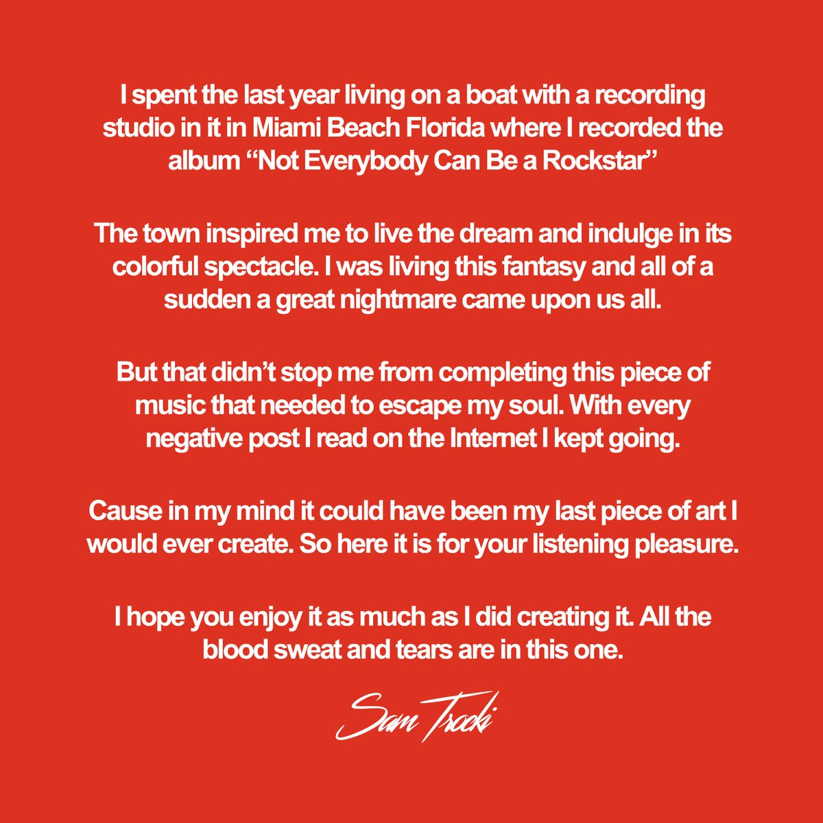 samtrocki's tweet photo. Not Everybody Can Be A Rockstar is out now 🎸 https://t.co/IaeKiLSW1m thank you to everyone involved with this project... Fred Nahas 🥁 Eddie Montilla &amp; Cas Weinbren 🎹 Bobby Paulino &amp; Flexter Henderson 🎷 Sergio De Gouveia 🎸 Tom Baker, Ari Raskin, ML1 Records &amp; Joseph Karre 💿 https://t.co/Id4Oy7LAbW