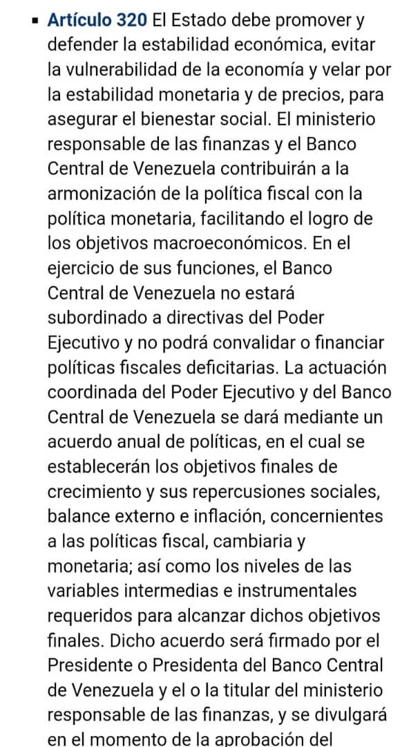 FCastrobe's tweet photo. @urbigaray RECUPERAR Economía #Vzla
NECESITA se CUMPLA #CRBV #Art318 "...El Objetivo...del #BCV ... preservar el valor interno y externo de la unidad monetaria. .." #RescatarElBolivar mediante #CajaDeConversion .@AsambleaVE debe EXIGIR al DIRECTORIO #BCV cumpla #Art320 sino APLICAR #Art319 https://t.co/JliWRUfjFD