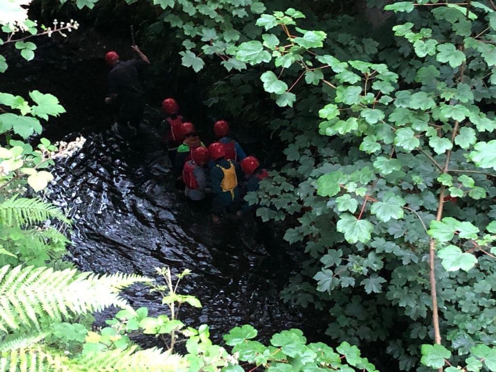 1st Marown Cubs &amp; #Scouts went #climbing and river walking at our very own Scout campsite this evening 

#IsleofMan 🇮🇲⚜️