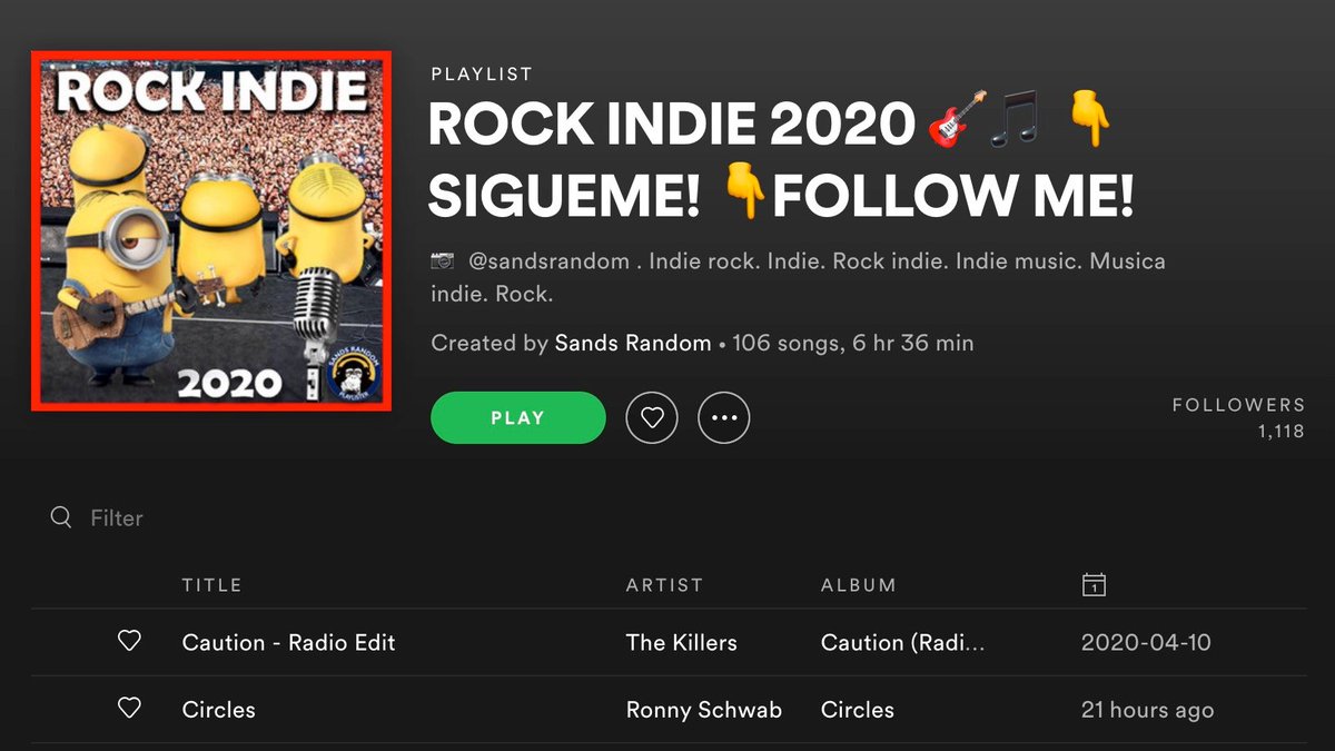 RobNarMusic's tweet photo. My single #onefromadistance is on this #spotifyplaylist
https://t.co/qcwEoFue8i
#newmusic #newindiemusic #indiepop #indierock #indiepoprock #alternative #alternativemusic #spotify #spotifyplaylist #poprock #robnar #indie #indiemusic #indieartist #music #newartist #musicfriday https://t.co/3hbX0cpk87