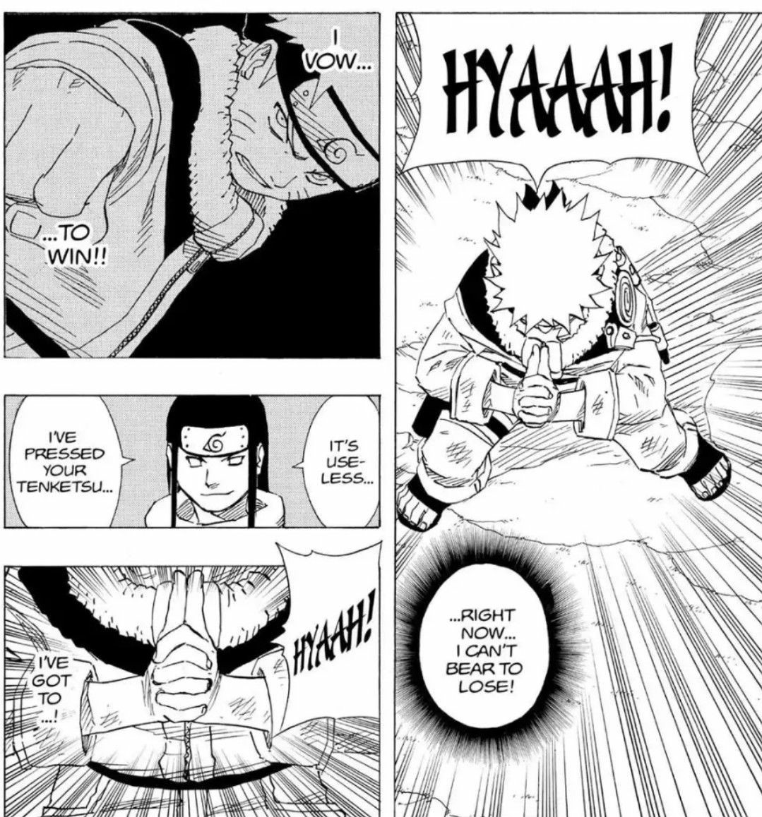 Sasuke ordering Naruto to protect her from Gaara,because Naruto, after 5 chapters witnessing Sakura being literally crushed by Gaara, didn& #39;t even bothered to ask Kyubi for help as he already did vs Neji or when Sasuke "died".Only when Sasuke asked him, he decided to give his all