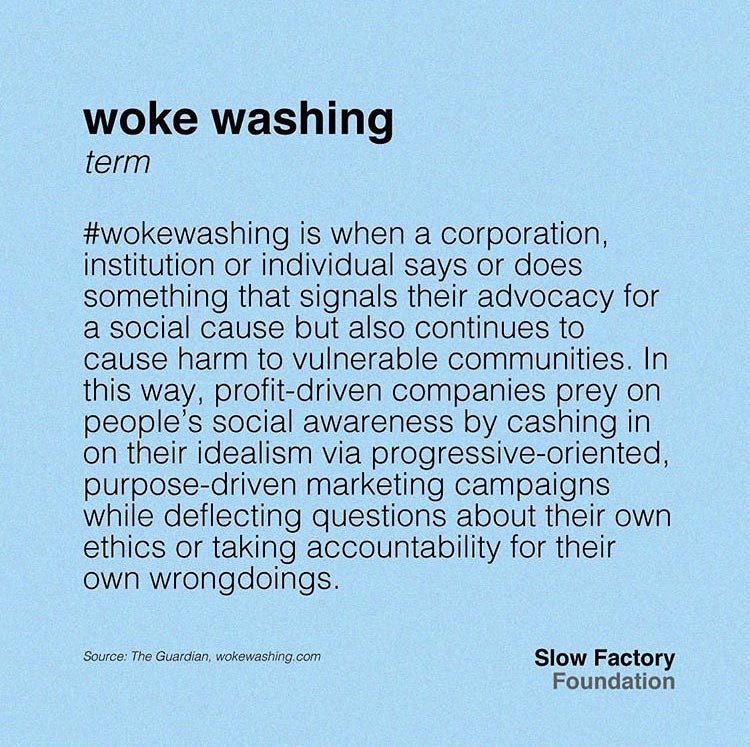 <a href="/TishNorman/">Tish Norman</a> broke down #wokewashing for us on the webinar and shared the definition. Here is a link to yesterday’s discussion: facebook.com/653857510/post… #blksap #blksapblackout