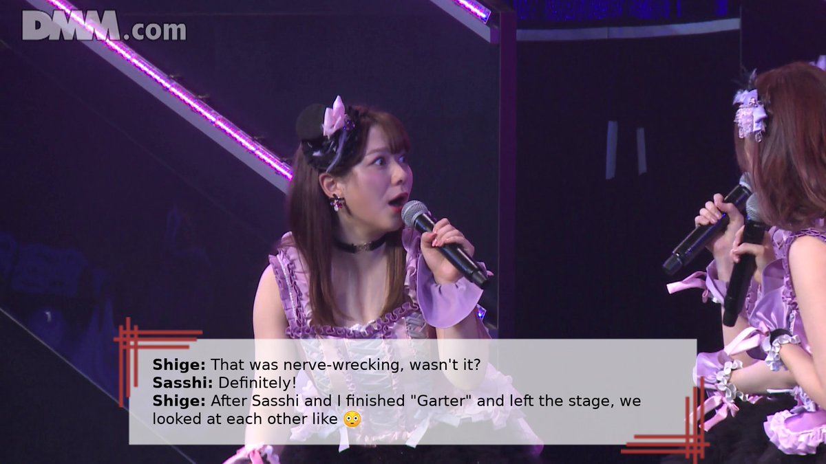Shige & Sasshi on performing Yuuwaku No Garter #村重杏奈  #指原莉乃