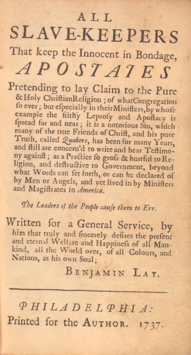 This religious leader believed passionately that Black Lives Matter, well before almost anybody else in the English-speaking world. And he identified evil as evil, even among his fellow Christian ministers.Benjamin Lay, 1737