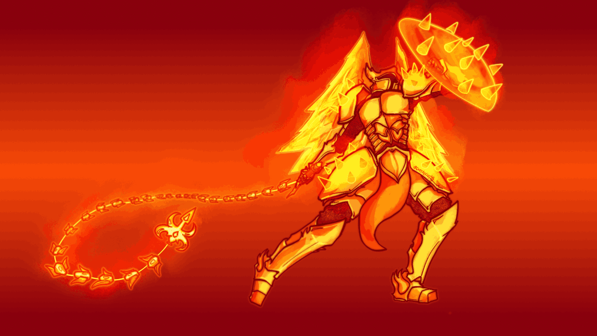 Drawing every HardMode Armor set Because I can Day 19 : Solar Flare Armor. ...