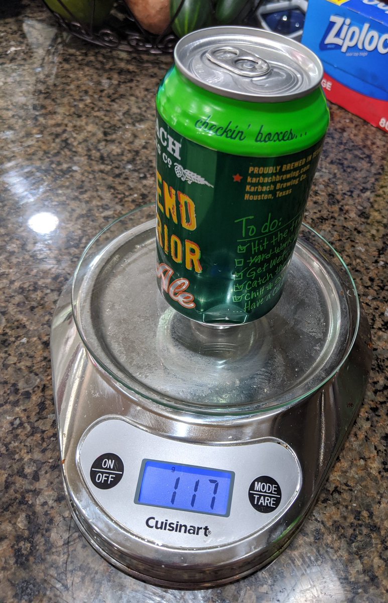 Alleyoops11's tweet photo. @karbachbrewing just bought a 6 pack at HEB and got dented 1/3 full can of unopened weekend warrior ☹️ #4thofJuly #4thofjulyweekend  #karbachbrewing #sadbeer #coronavirus #texas # https://t.co/A8Xww8fg4Y