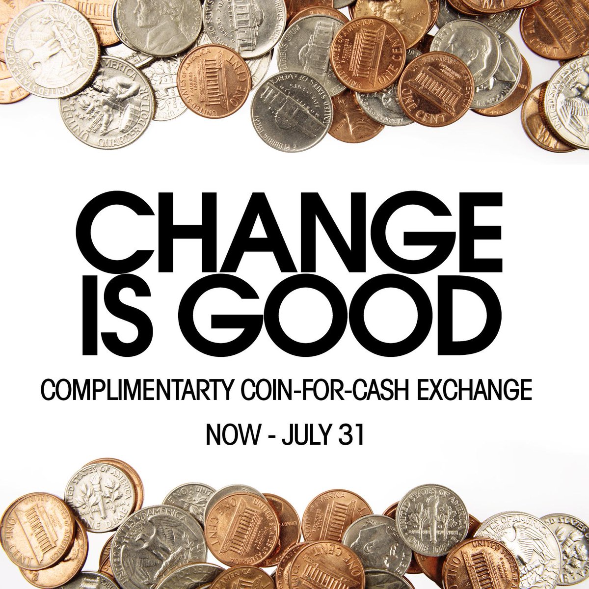 HoosierPark's tweet photo. Harrah’s Hoosier Park is welcoming guests to bring in coins or change to be exchanged at the Casino Cashier’s Cage for cash. This service is complimentary and will be available through July 31. https://t.co/tAi7aM0IcK