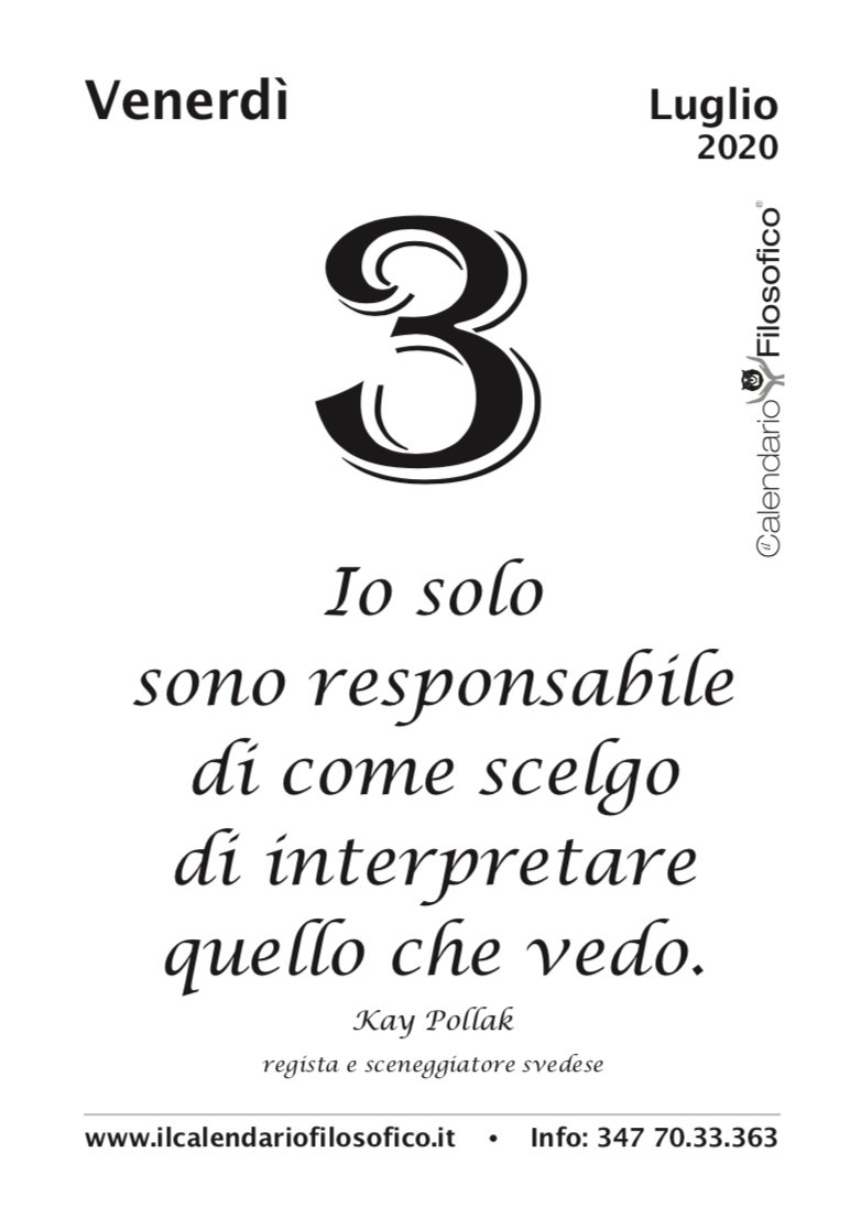 Sabo82AS's tweet photo. #3luglio2020 

Io solo 
sono responsabile 
di come scelgo 
di interpretare 
quello che vedo!

#KayPollak https://t.co/ppxmRldqW5