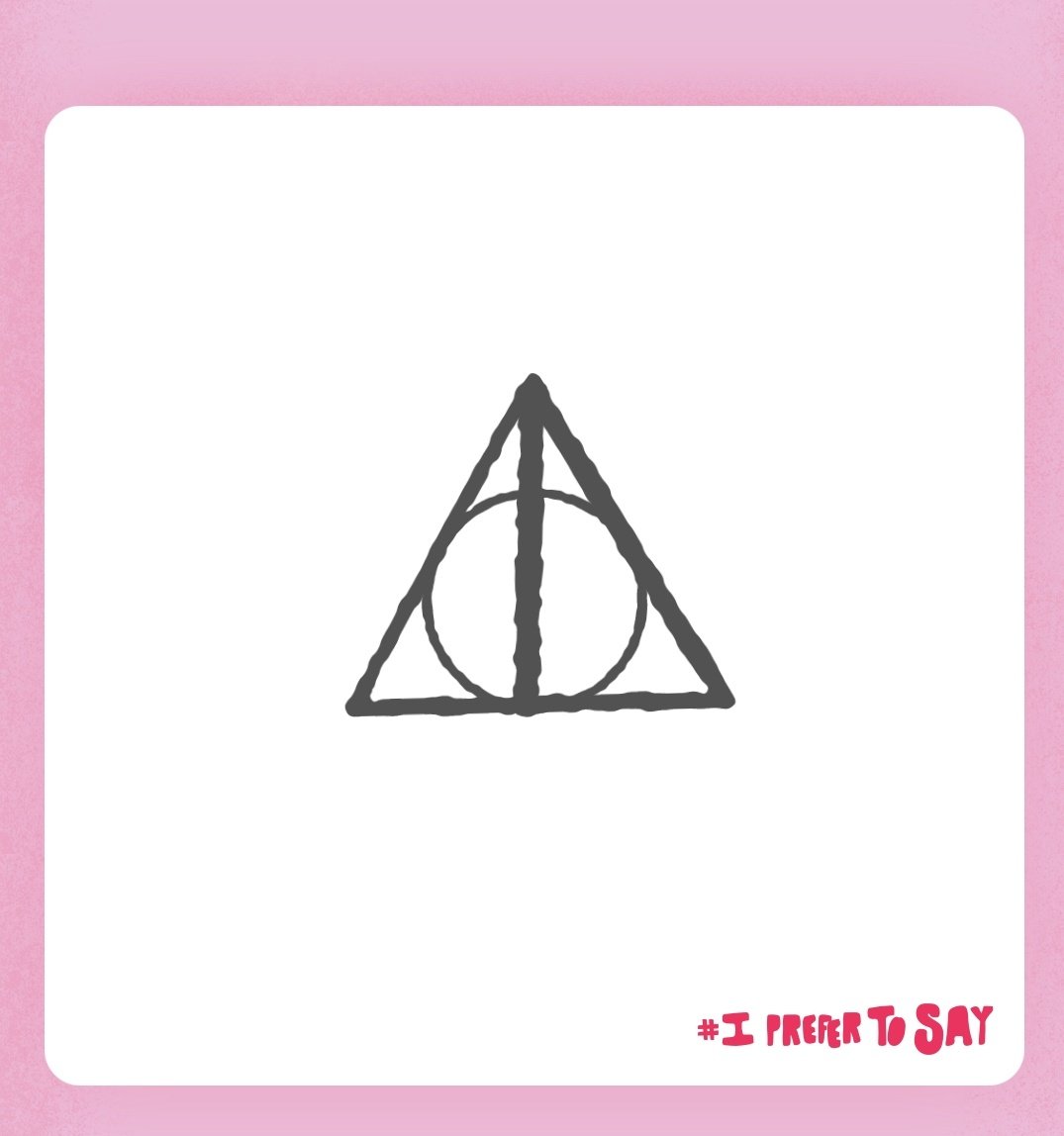 setaradfem's tweet photo. @pelopantene Escojo el símbolo de las reliquias de la muerte en honor a Joanne Rowling, ella si que me representa!!! 💜 💜 💜
#IPreferToSay #IStandWithJKRowling https://t.co/FPsZosjQv1