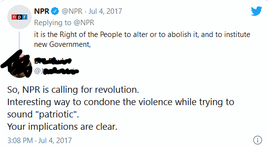 Werwolfram's tweet photo. I am legitimately looking forward to NPR's yearly 4th of July tradition of tweeting out the Declaration of Independence because there's a good chance people are going to lose their crap over it like they did in 2017. https://t.co/OwDWIX8MDQ