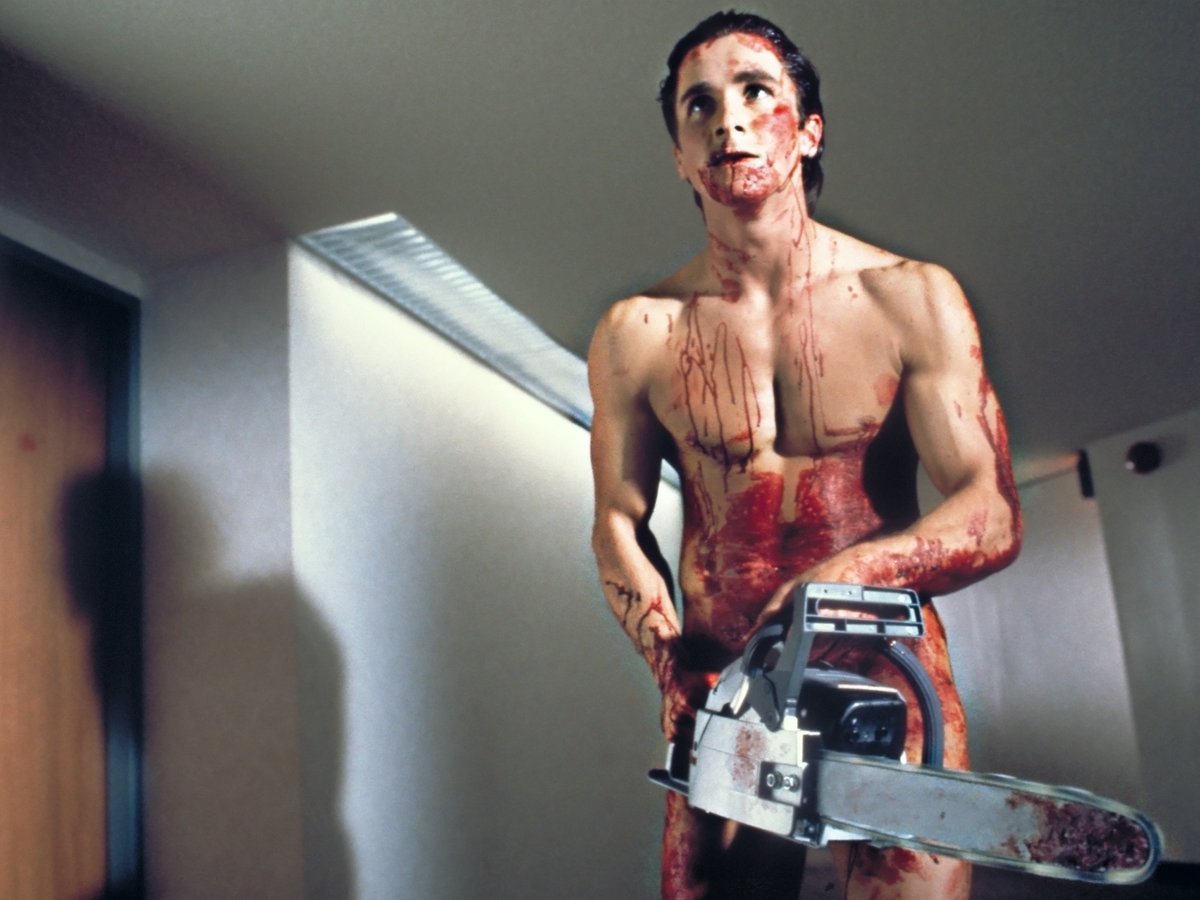 American Psycho, 2000: Photographs of Christian Bale taken during productio...