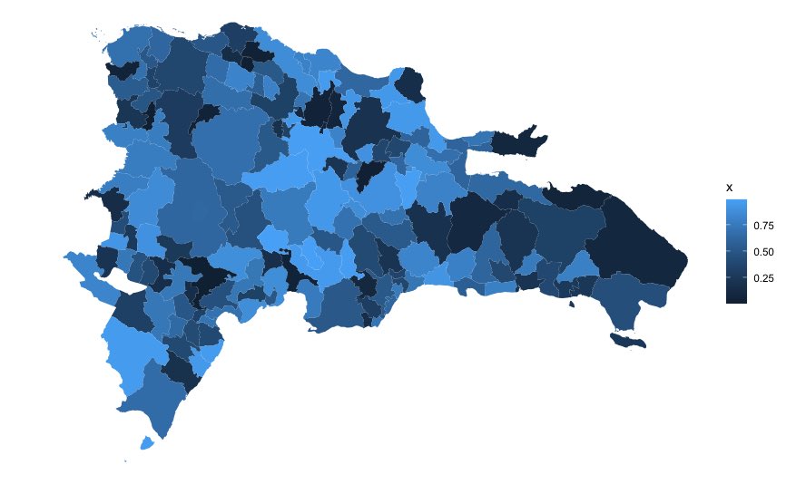 Por esta vía hago público el paquete mapaRD para #R con el que se pueden crear mapas de RD de manera rápida y sencilla, para los niveles administrativos: regional, provincial y municipal.

github.com/gcaff/mapaRD

#rstats #mapaRD #rRD
