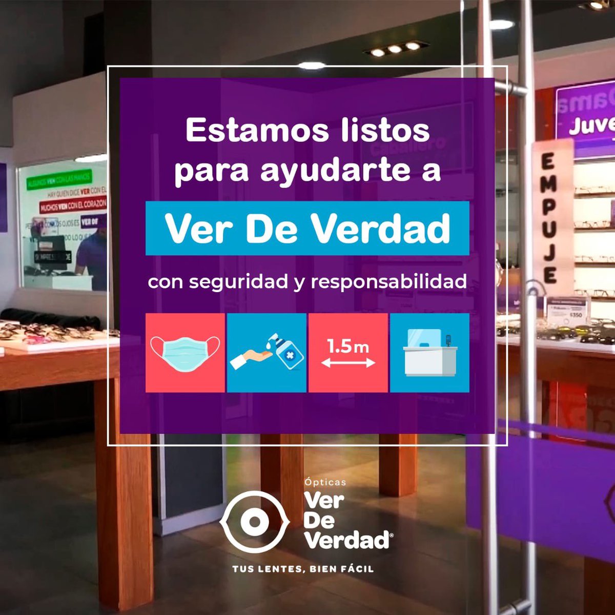 VERDEVERDADMX's tweet photo. Ya estamos listos para ayudarte a Ver de Verdad con seguridad y responsabilidad. Encuentra tu sucursal más cercana en https://t.co/fHc1uEAUA4 https://t.co/cN17dxXjyc