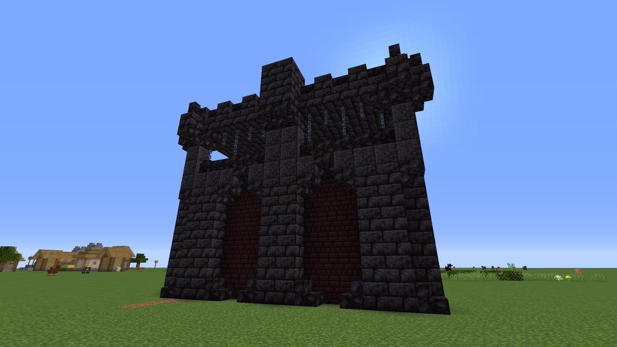 Blackstone Wall Design Minecraft To Decoration