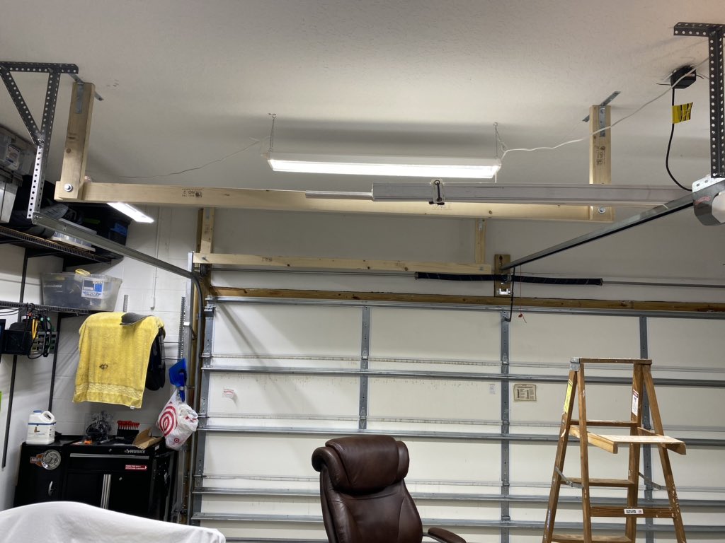 VCSLearn2Tech's tweet photo. Another project! Have to fill time as necessary. Overhead storage built to last and look good in doing so. A bit left to do to tidy it all up... #NeverEnoughStorage https://t.co/Dlegj4ilUA
