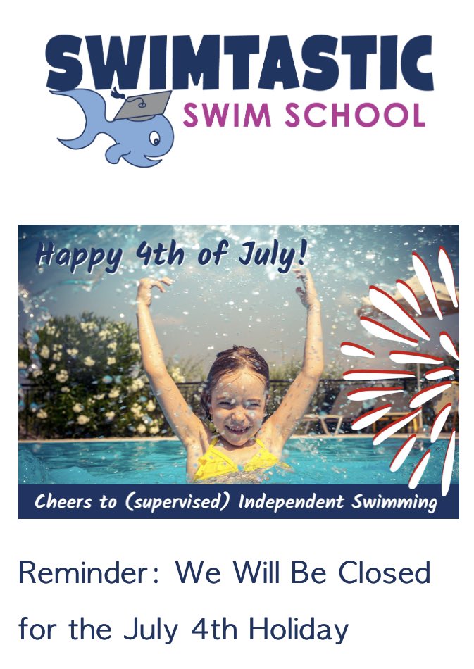 SwimtasticSWFL's tweet image. Happy 4th of July from the Swimtastic Squad! We will be closed Saturday, but we want all our swimmers to have fun &amp;amp; stay safe! #4thofJuly #4thofjulyweekend #4thofJuly2020 #swimming #fireworks #swimtastic