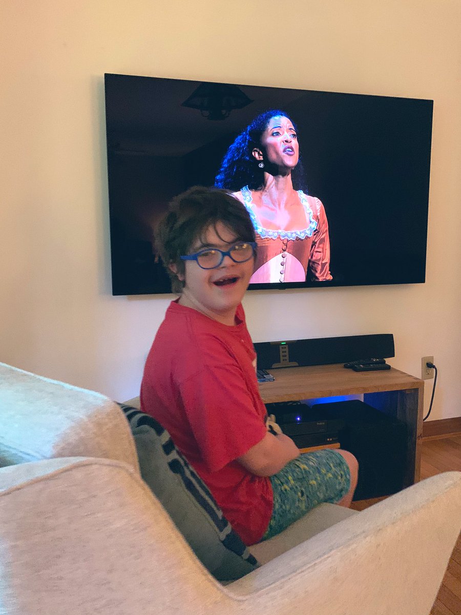 AnnaThomas757's tweet photo. So everybodyโs watching @HamiltonMusical today, right??? #milesapproved #earlyfireworks https://t.co/EyY0NBqNkB