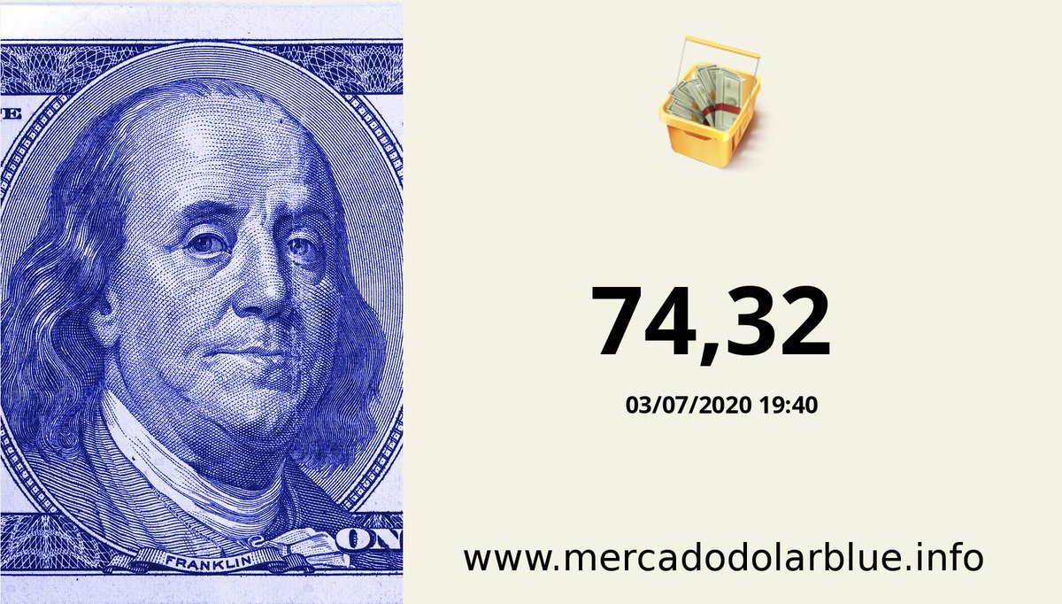 #Blue #DolarParalelo #Argentina
#DolarOficial: 74,32 #DolarBlue: 127,00 #EuroBlue: 142,54 #DolarEuro: 1,1224
https://t.co/gvOmfTmak0 https://t.co/QwqHtC8eeT
