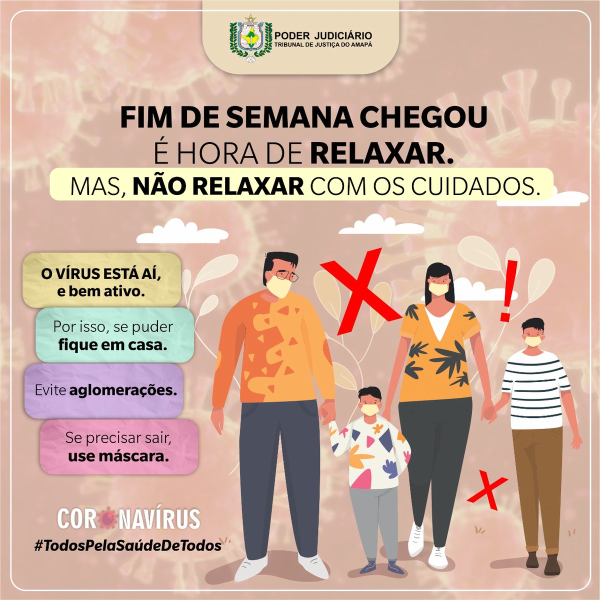 Tribunal de Justiça do Amapá on X: Se você puder, QUEBRE O CICLO da  contaminação. #FiqueEmCasa🏡 #SePrecisarSairUseMáscara😷  #TodosPelaSaúdeDeTodos 💪 #AJustiçaNãoPara  / X