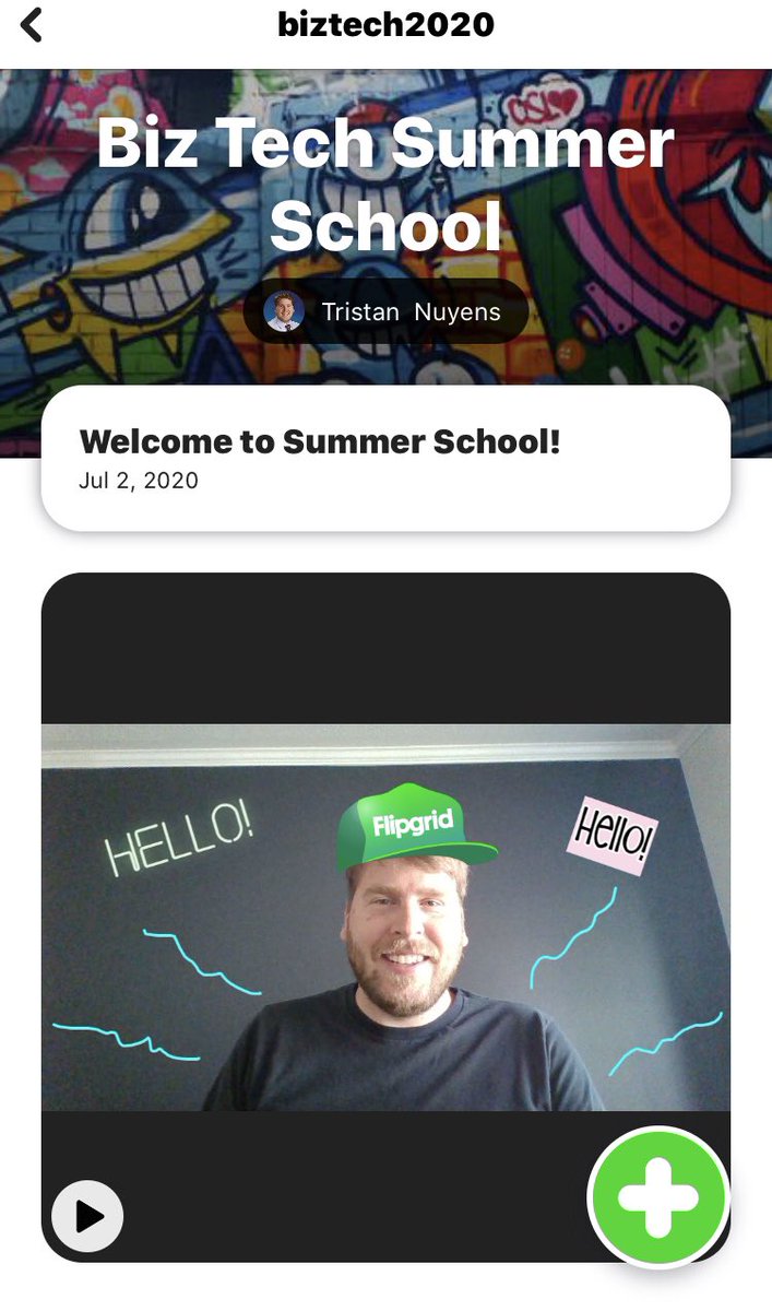 TristanNuyens's tweet photo. Summer School with the OCSB: I absolutely love using @Flipgrid as a way to connect with students on a more personal level while online learning! Students introduce themselves with a short video, so easy! @CapoOttawa #BusinessTech #BTT2O @OttCatholicSB https://t.co/px6vcMzh49