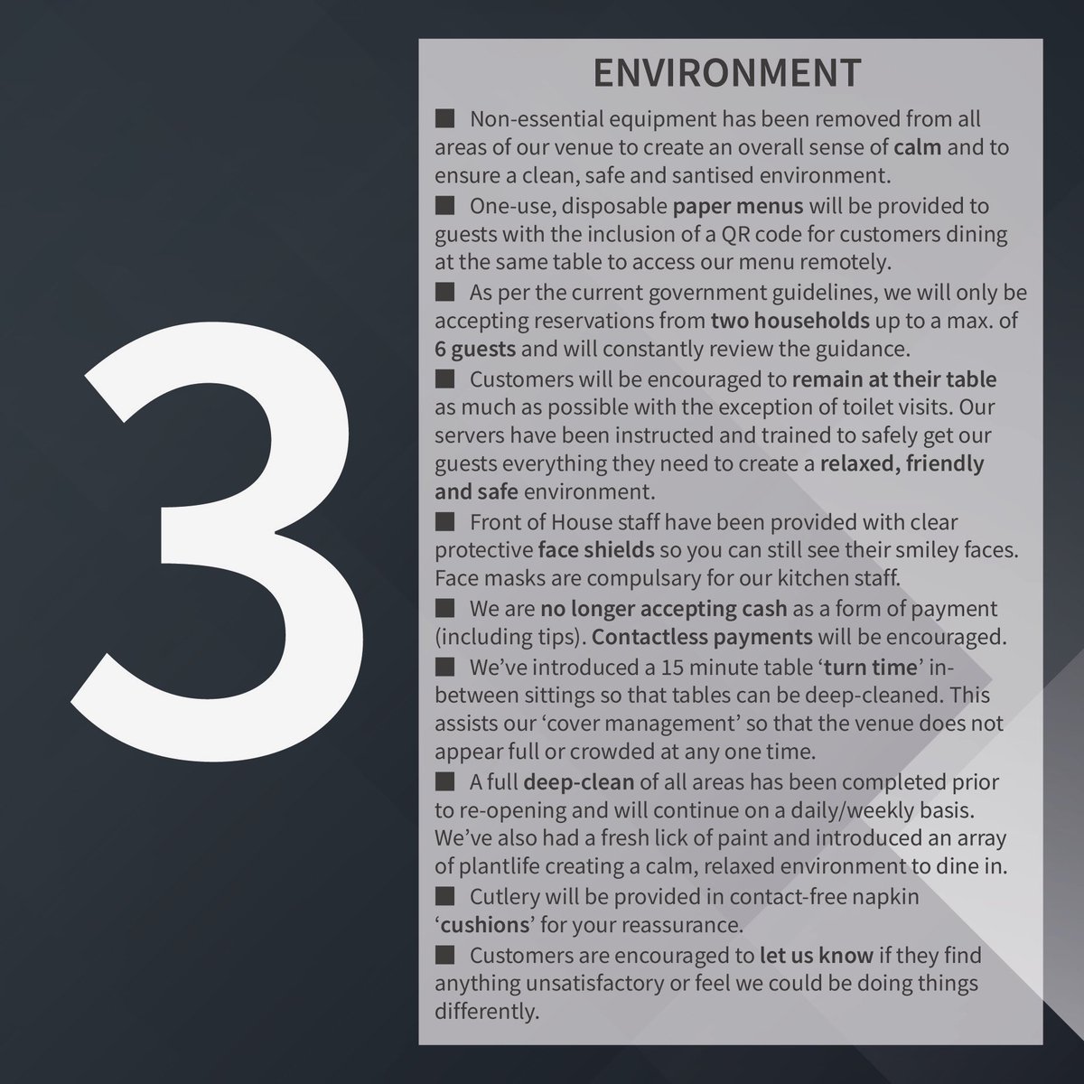 GateBournheath's tweet photo. As part of our commitment to keep you and our staff #SAFE when we re-open, weβve compiled our #3PointPlan ππ
#KeepingYouSafe https://t.co/Ojxjlz2IQ1
