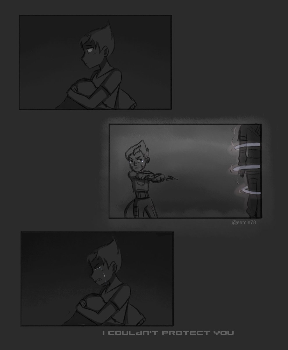 semie78's tweet image. #Codejuly20 Day 3: Protect
Who else lies awake at night thinking about the fact that odd had to almost kill aelita to free her from the scyphozoa..... just me okay B’) 
#codelyoko #codejuly