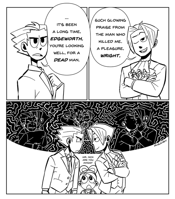 i definitely don't have the energy to do more than one "big" piece for #nmweek20 but here's this! a short comic about their reunion in 2-4 #narumitsu 