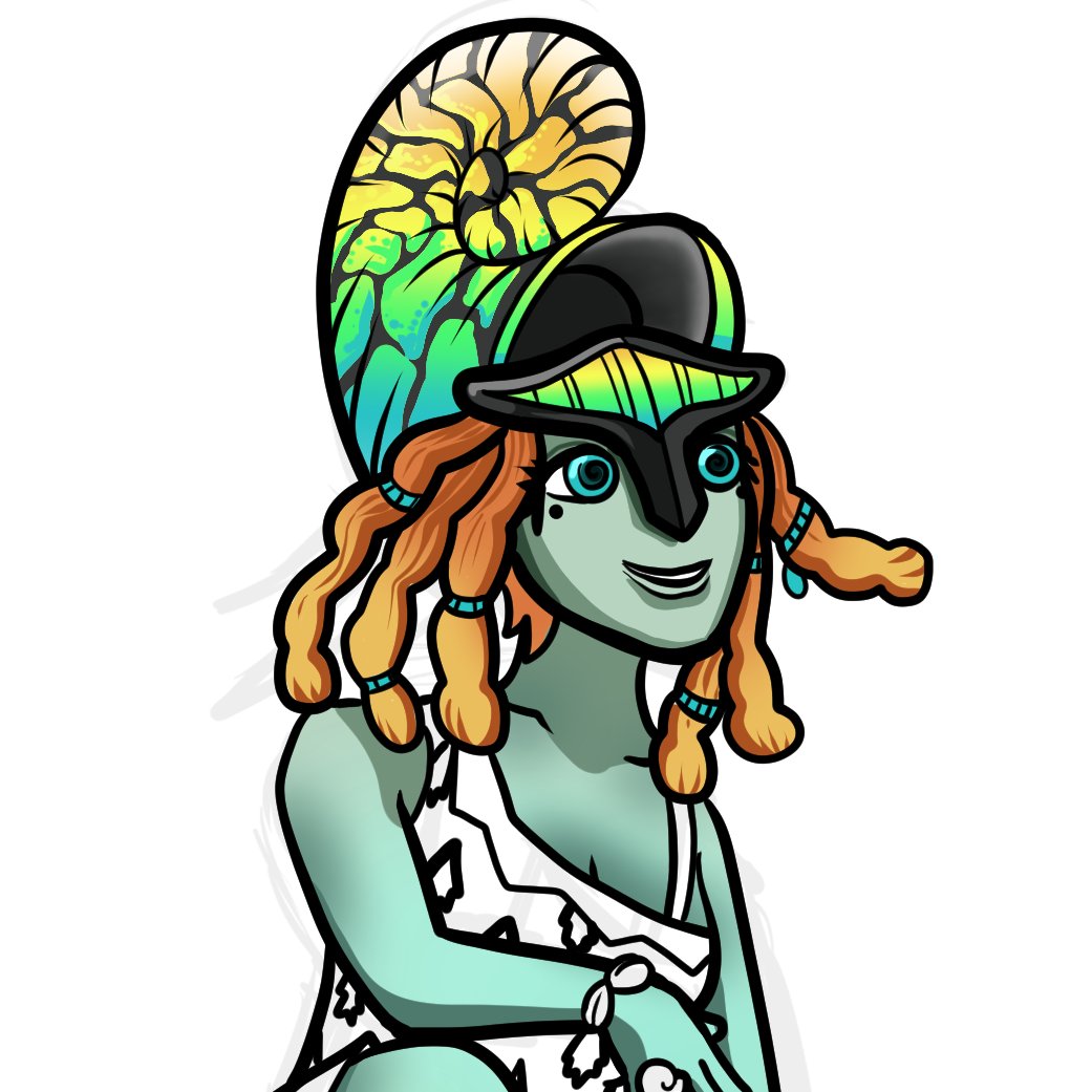 Hey folks! Thanks for chillaxing with me on Twitch for a bit of impromptu drawing today. She's a pretty ammolite lady. We'll finish her up next time on my stream! Lots of love! 😍

#twitch #digitalart #ammolite