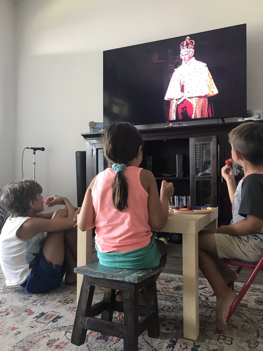 Fiebe2020's tweet photo. Summer snacks and tea with the King.
 #Hamilfilm https://t.co/wFGUVGIgba