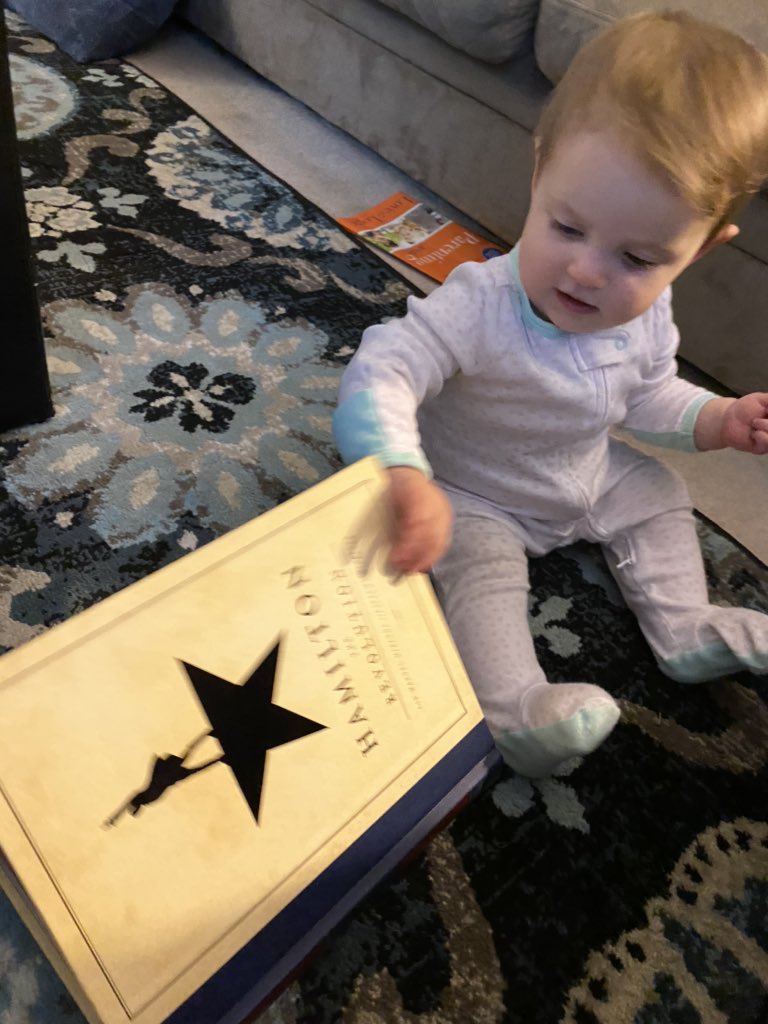 hjpowers's tweet photo. I was 4 weeks pregnant with this beauty when we first saw Hamilton live in NC. Now 11 months later here we are! #Hamilfilm https://t.co/x576MZKcBl