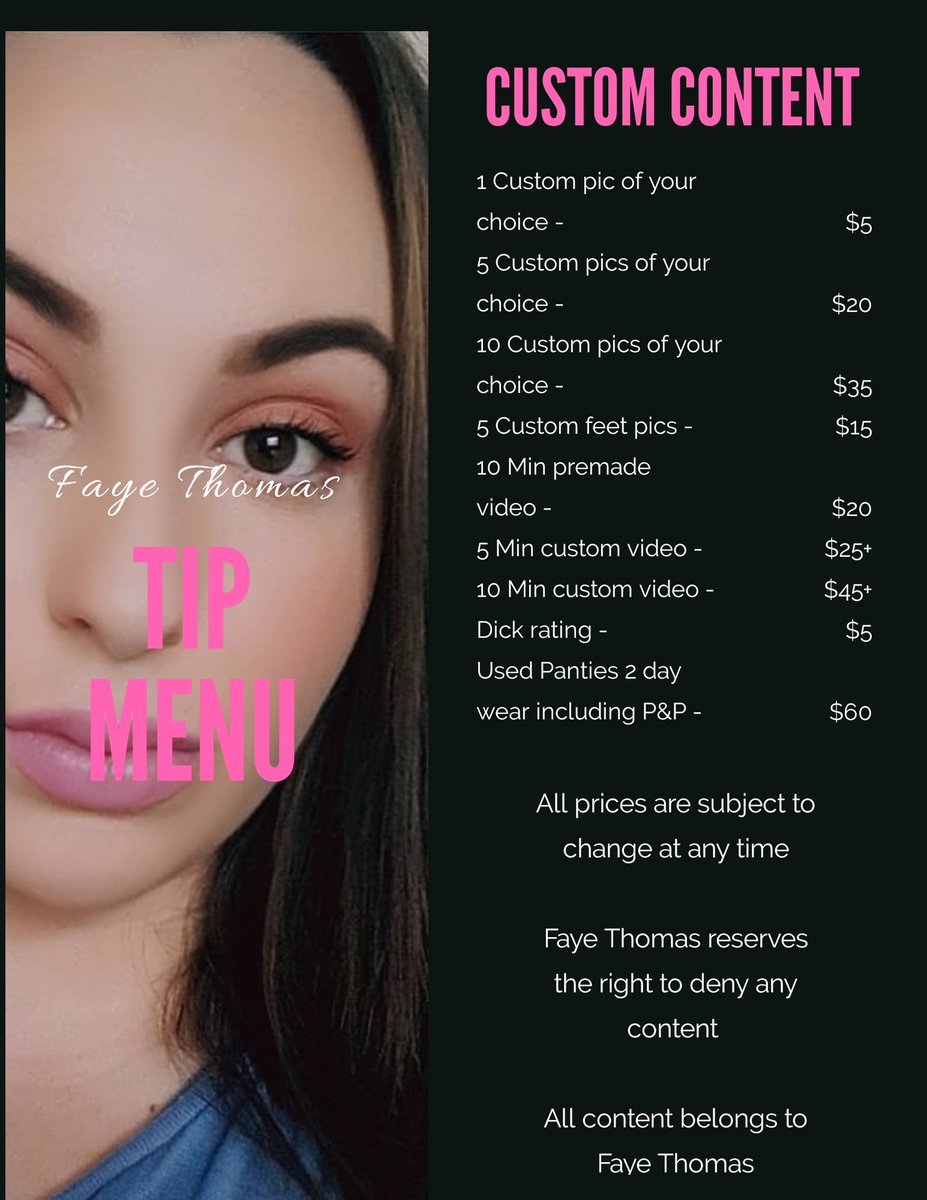 Onlyfans menu ideas