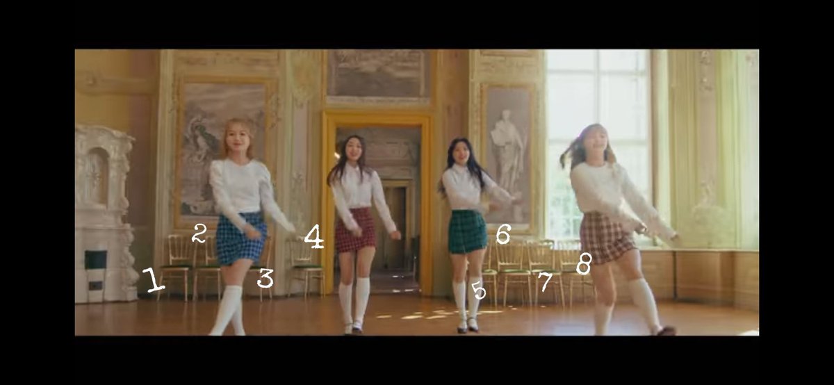 noticed by  @Vanilal31994862 yyxy x ateez pt.2remember the 4 roses? now in love4eva mv, you can see 8 chairs arranged in the back (a reach?? lmao but here it is)