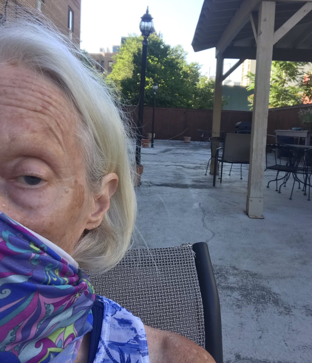 kgburke3's tweet photo. Swathed in sunglasses &amp; face covering, I was mistaken for a 20-something store associate in Lincoln Park. Below the neck,  I suppose that’s legit. My oldest new part is  28! #9lives #titaniumrocks #73andcounting #dontlooktooclose #34yearcancersurvivor https://t.co/H7VYU8wHMM