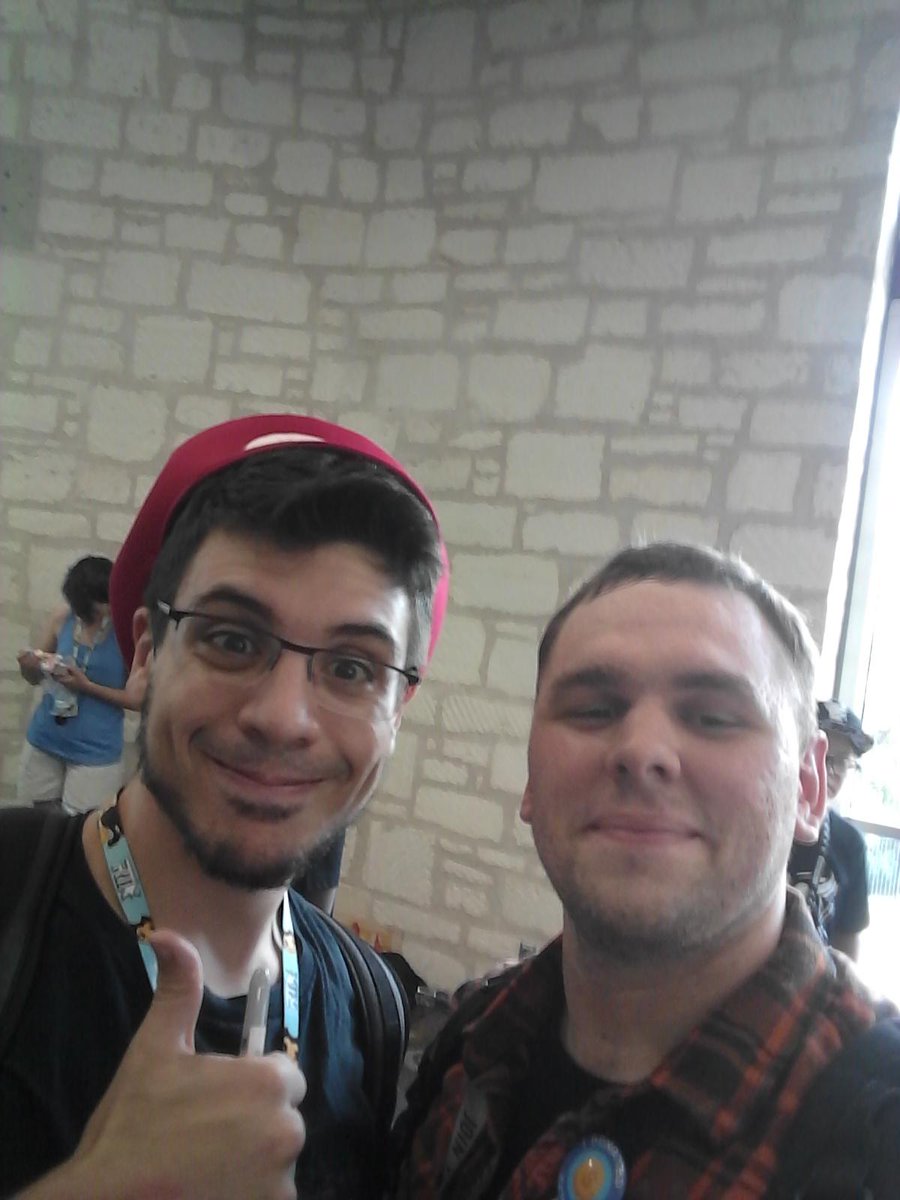 N00bletPixel's tweet photo. @ChadJamesRT RTX 2018♡! Aside from these pics my favorite parts were watching the RVB panel and On the Spot live. I spent a lot of time on the floor playing indie games. I saw you speed around on a scooter and almost crash, met @jack_p in an elevator, and cried when I missed @TheMilesLuna. https://t.co/RW5yQjcZCA